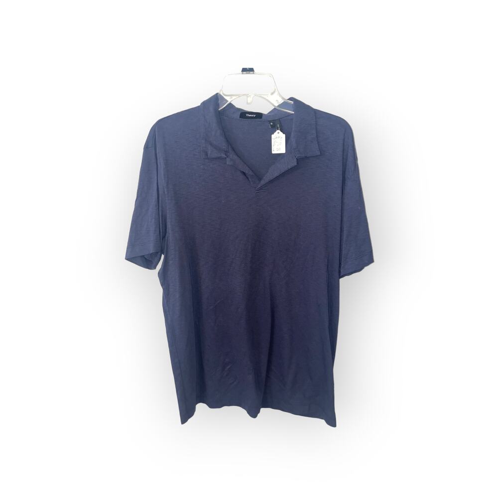 Theory Blue Gray Polo Shirt Sz XL